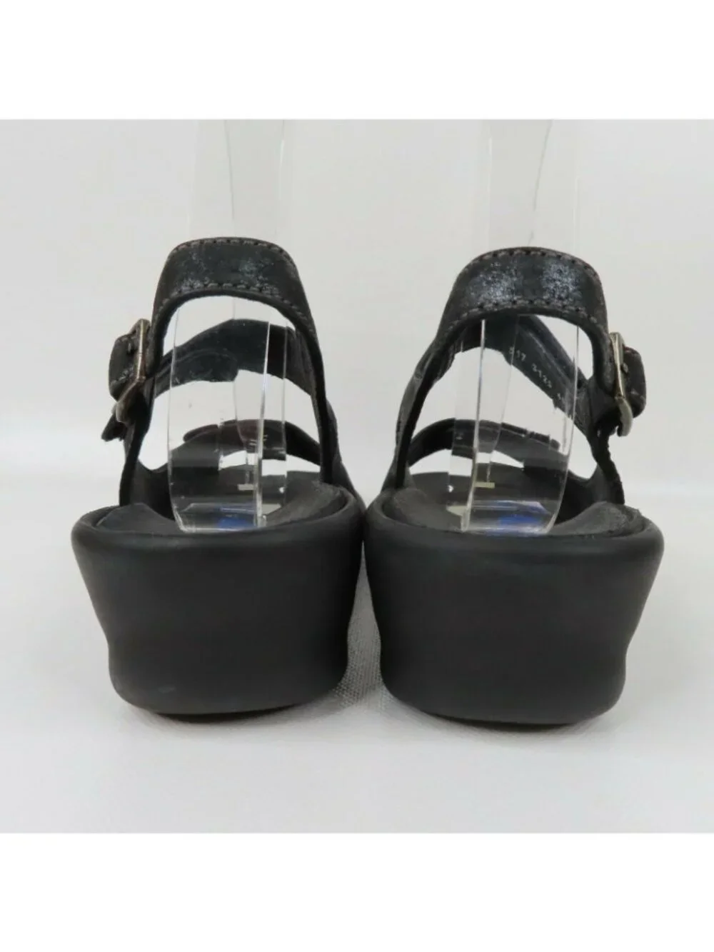 Wolky Womens 40 EU 9 US Scala Wave Leather Comfort Hook Loop Sandals Shoes Wedge